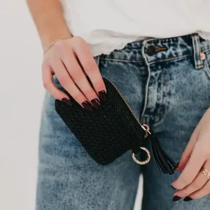 River Raffia Clippable Card Holder Wallet