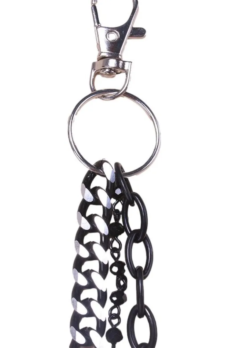 Ro Rox Black Spiderweb Pendant Gothic Punk Triple Chain Accessory