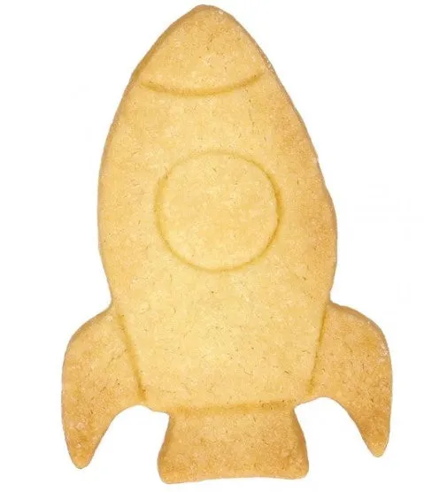 Rocket Cookie Cutter with Embossed Detail