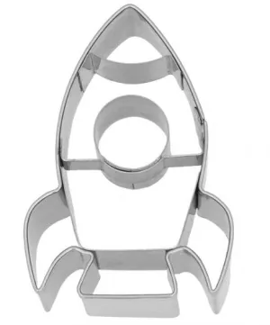 Rocket Cookie Cutter with Embossed Detail