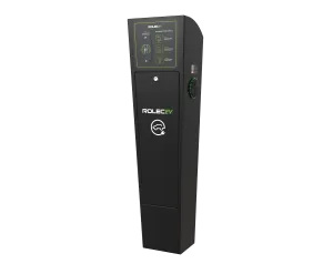 Rolec ROLEC0023B AutoCharge Smart EV Charging Pedestal - 2x up to 22kW 3PH Type 2 Sockets - Black