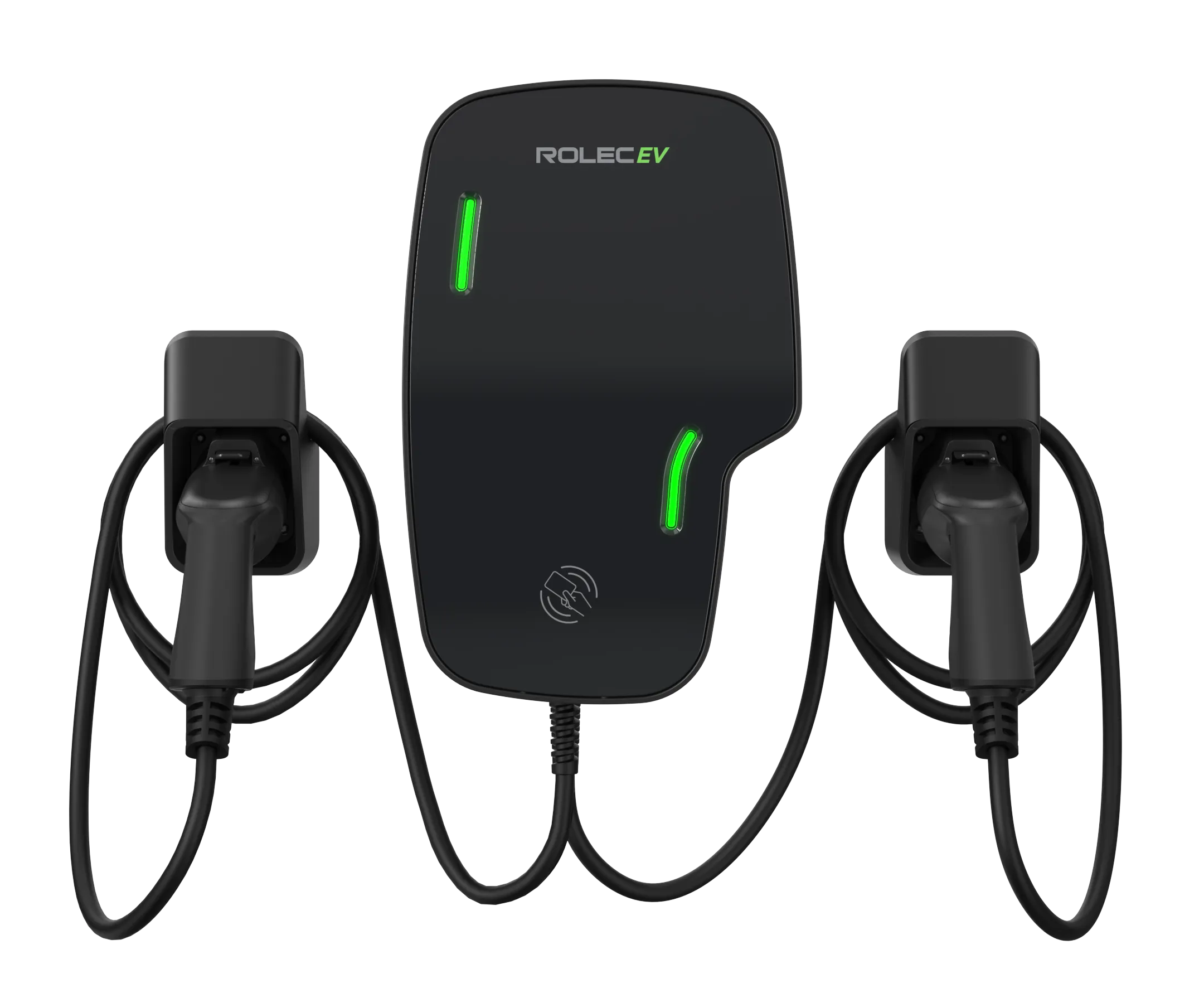 Rolec ROLEC3150B Zura Smart EV Charger - 2 x up to 7.4kw Type 2 5m Tethered - Black