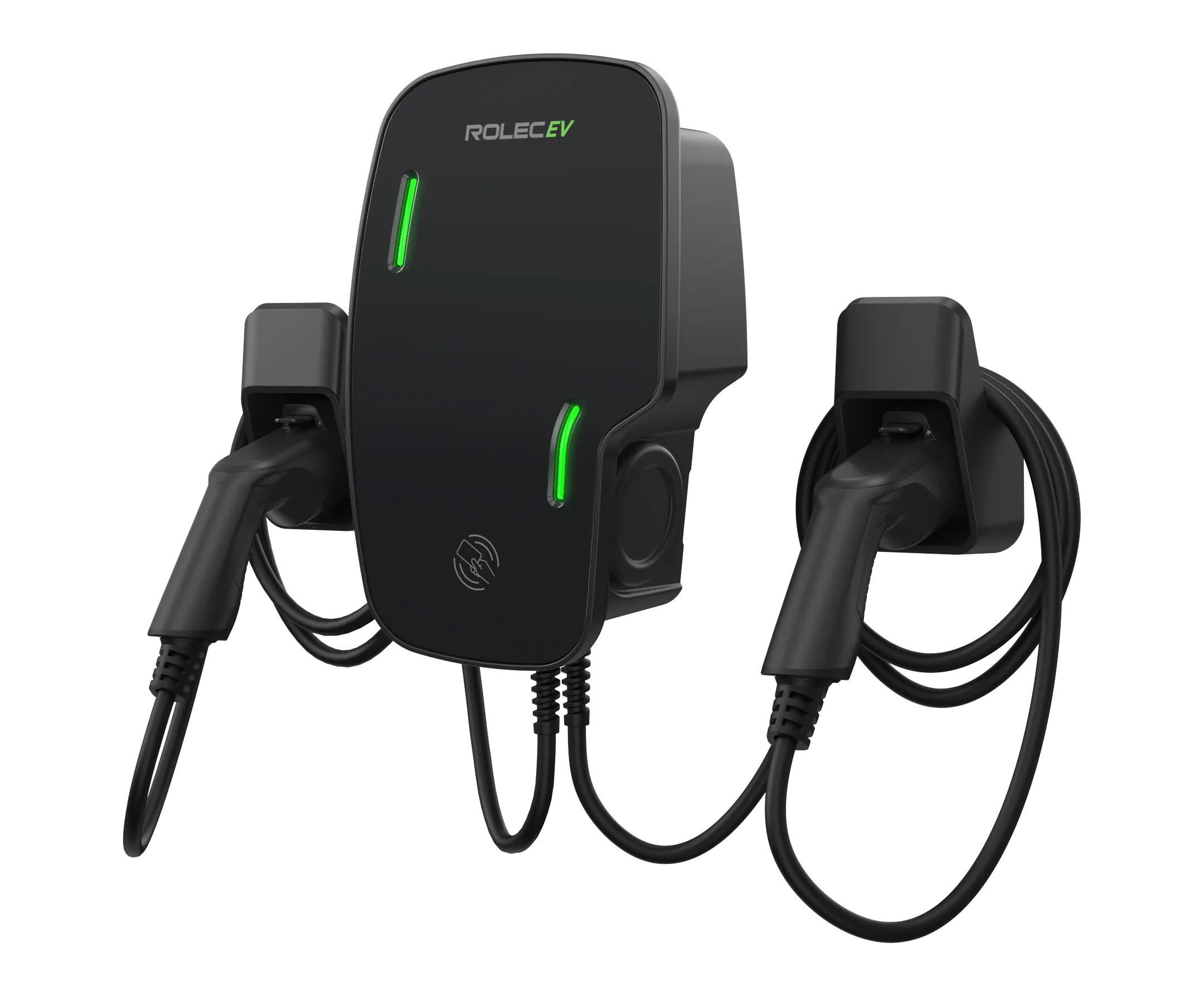 Rolec ROLEC3150B Zura Smart EV Charger - 2 x up to 7.4kw Type 2 5m Tethered - Black