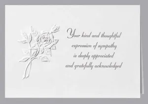 Rose Acknowledgment Standard Print Embossed Panel- ST129-AK