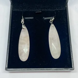 Rose Quartz Long Drop Earrings