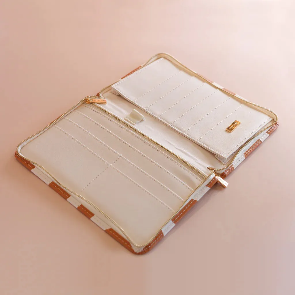 Rust Swirl Travel Wallet