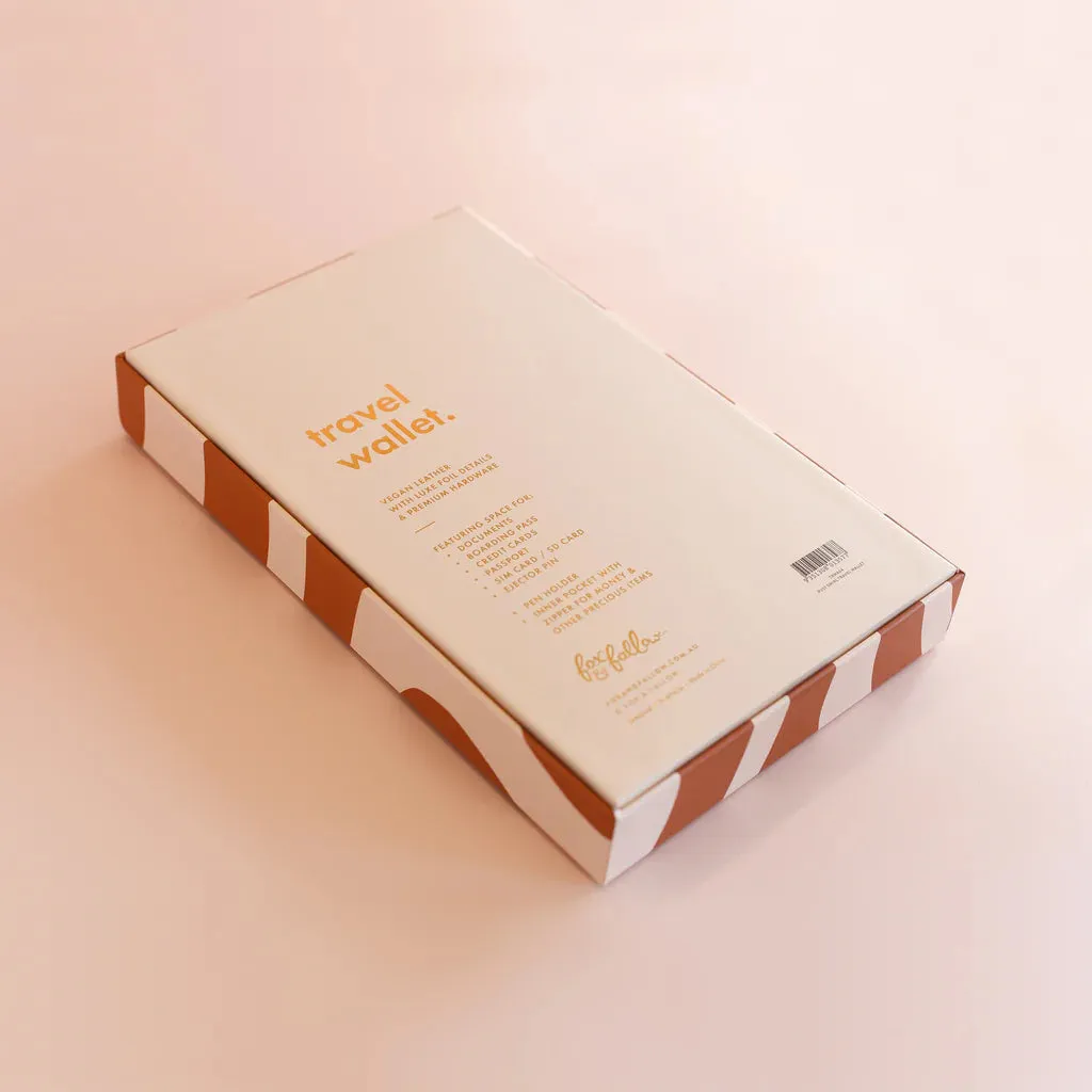 Rust Swirl Travel Wallet