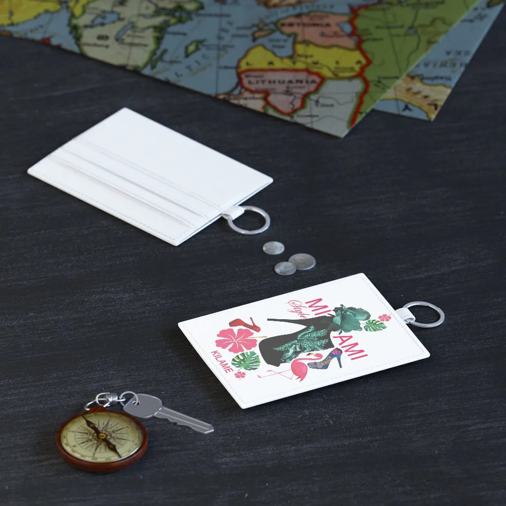Saffiano Leather Card Holder 'Miami Style'