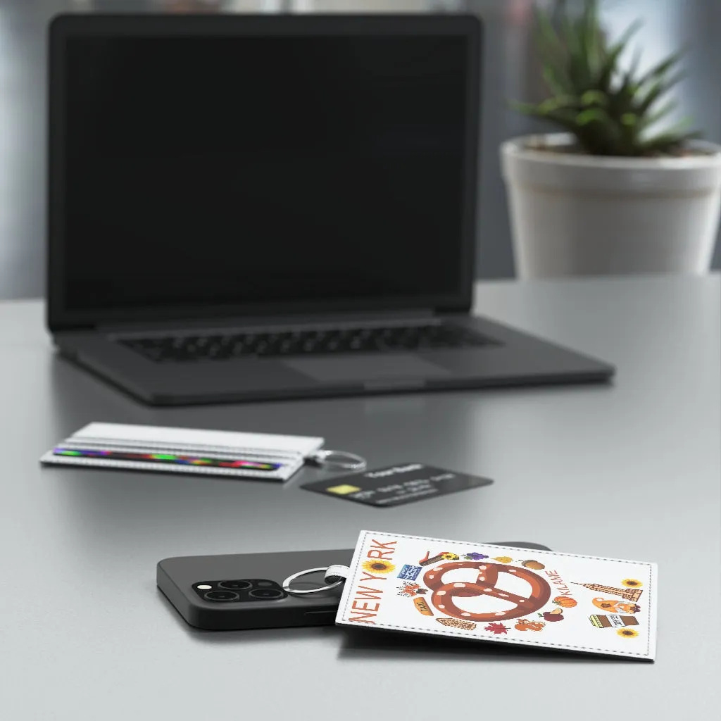 Saffiano Leather Card Holder 'Pretzel'