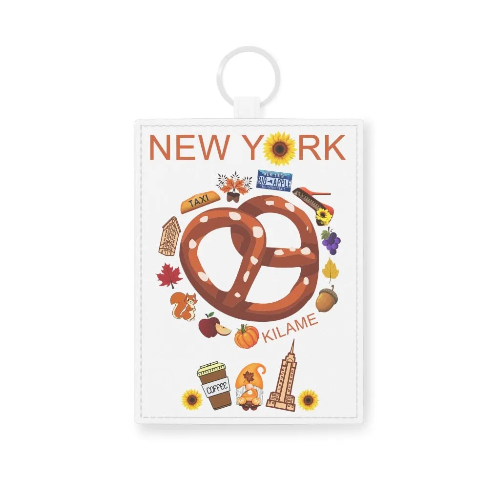 Saffiano Leather Card Holder 'Pretzel'