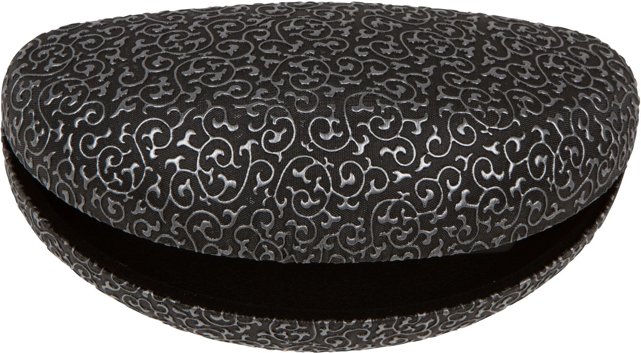 Sakkas Large Clamshell Filigree Embossed Hard Sunglasses Case