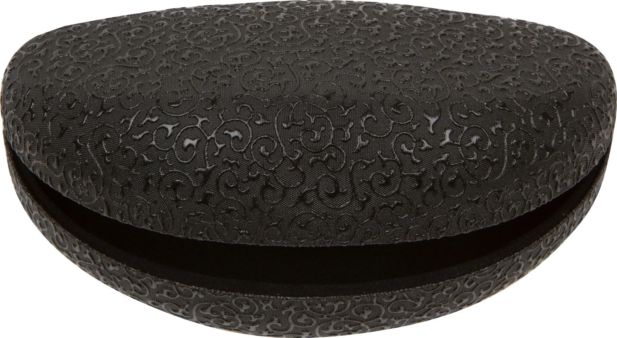 Sakkas Large Clamshell Filigree Embossed Hard Sunglasses Case