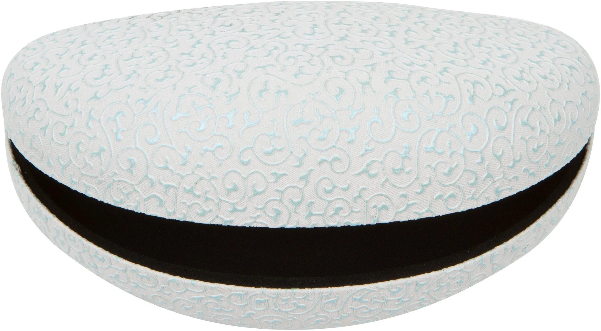 Sakkas Large Clamshell Filigree Embossed Hard Sunglasses Case