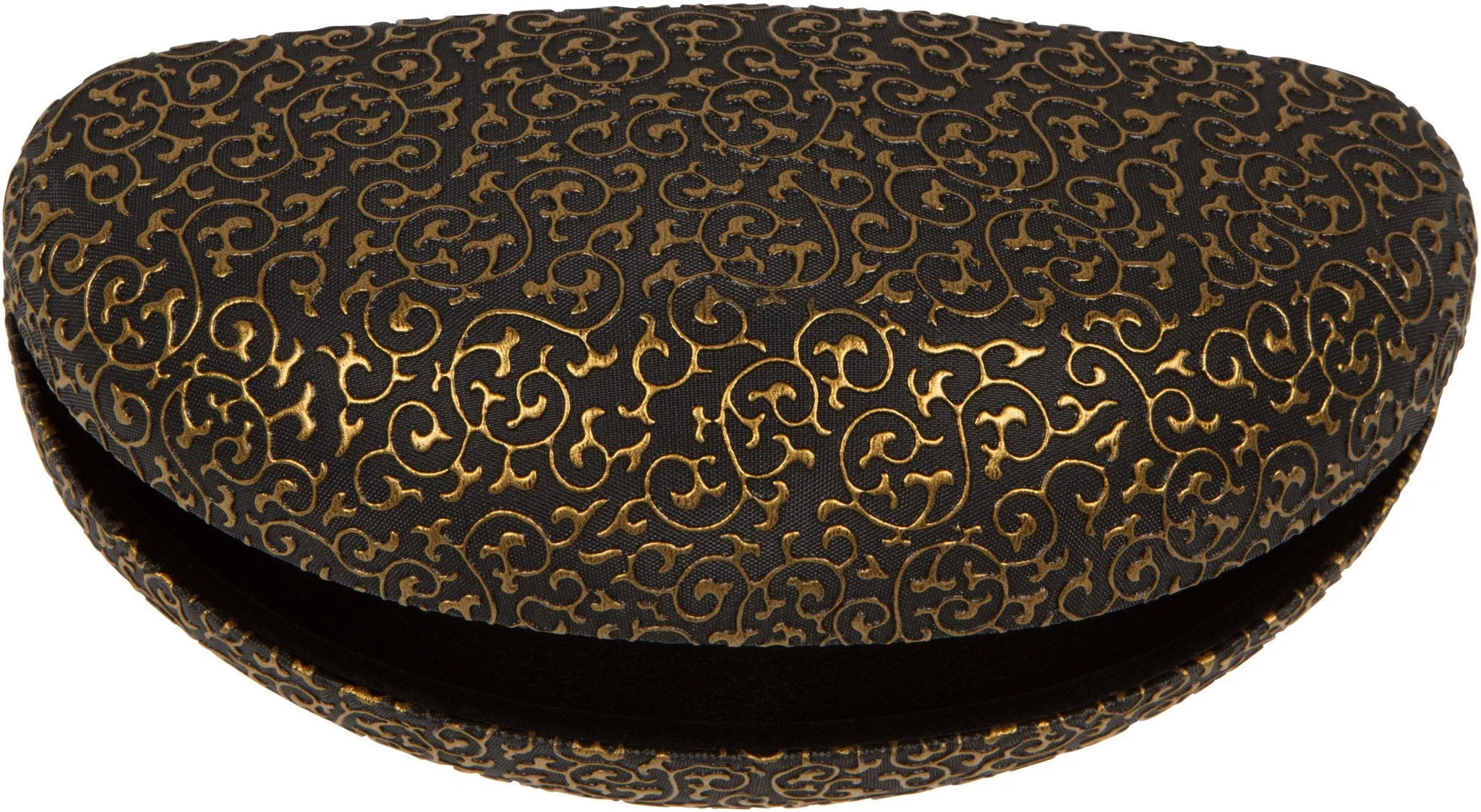 Sakkas Large Clamshell Filigree Embossed Hard Sunglasses Case