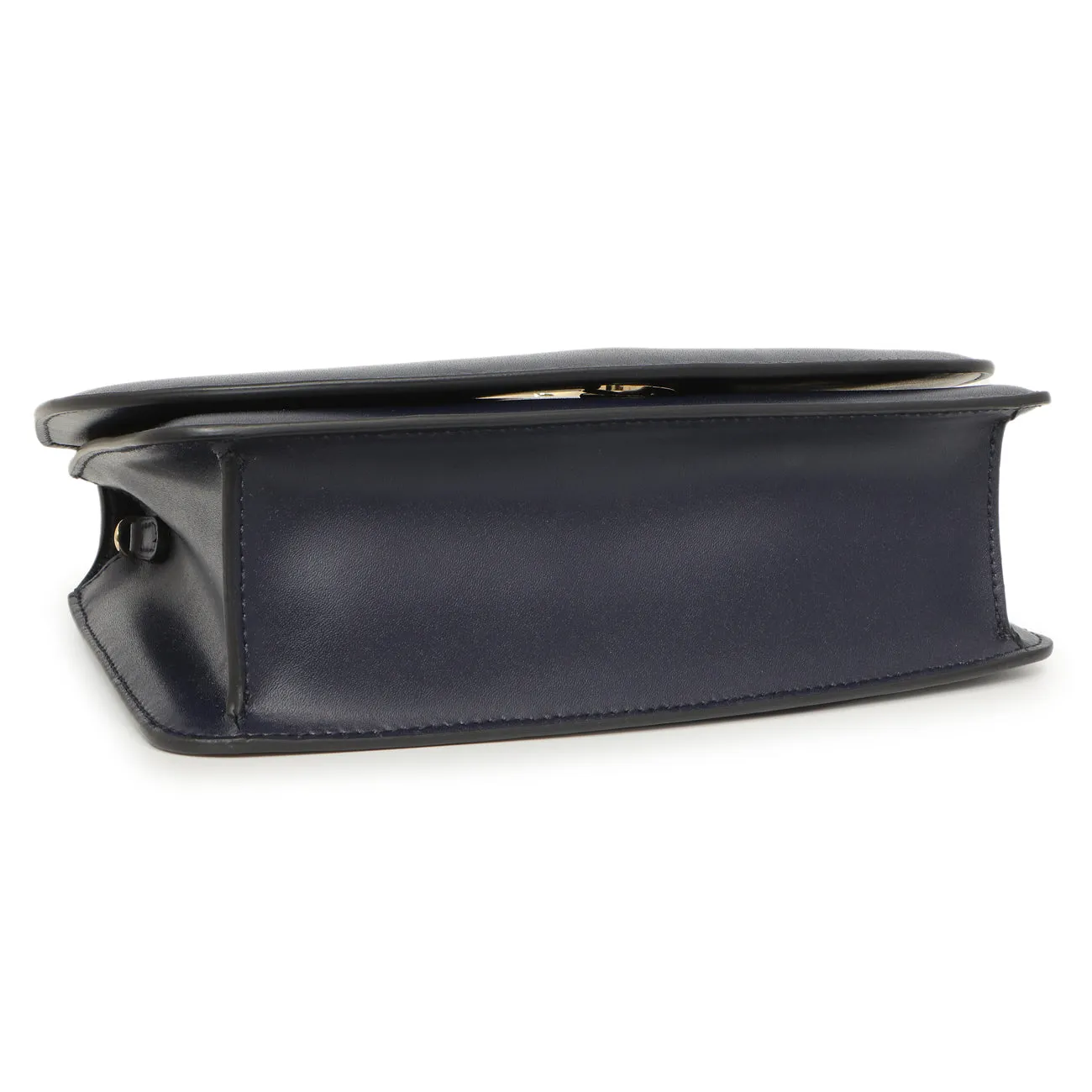 Salvatore Ferragamo Navy Calfskin Vela Crossbody Bag