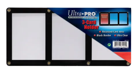 Screwdown - Black & Clear Frame - Triple-Card Black Holder