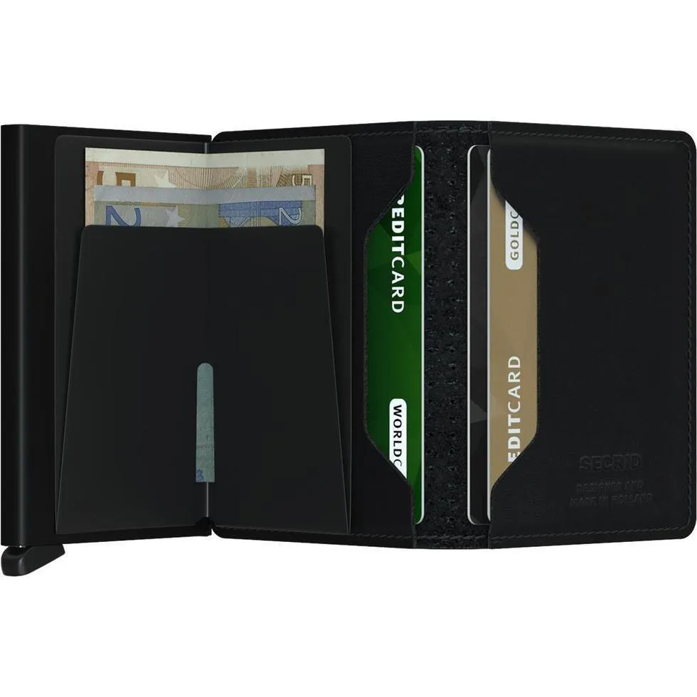 Secrid Slimwallet Perforated Leather - Black