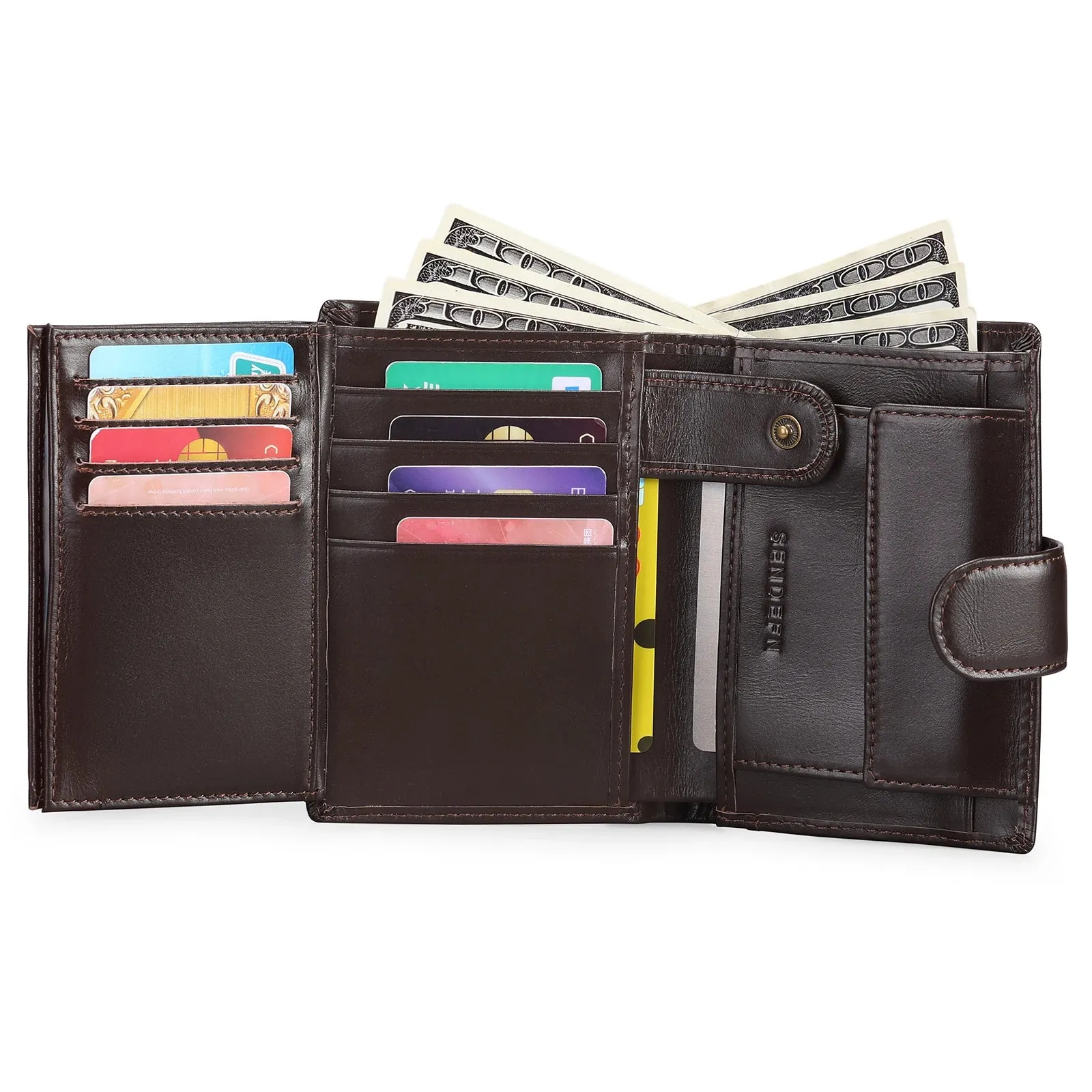 SENDEFN Luxury Smart Wallet with RFID Blocking