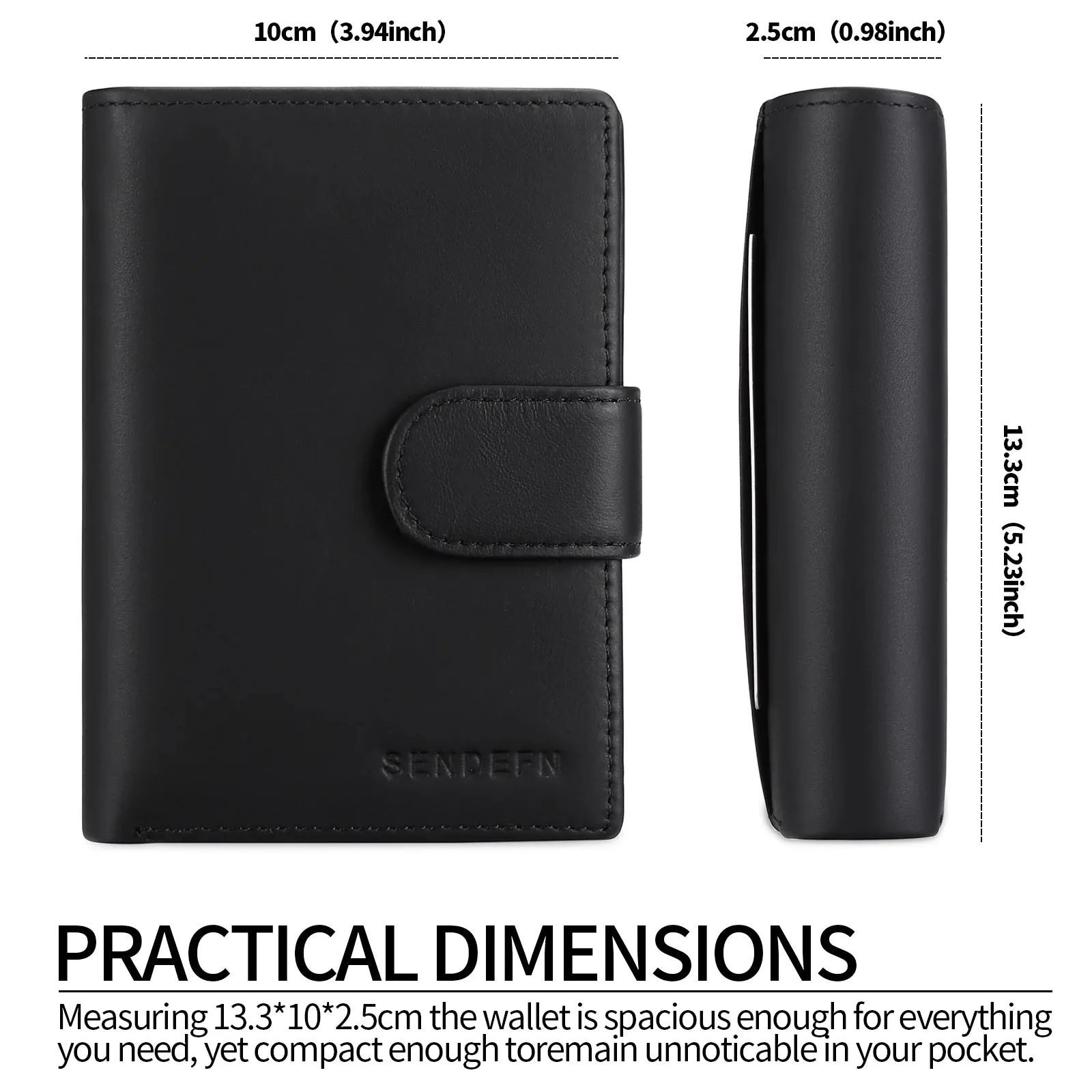SENDEFN Luxury Smart Wallet with RFID Blocking