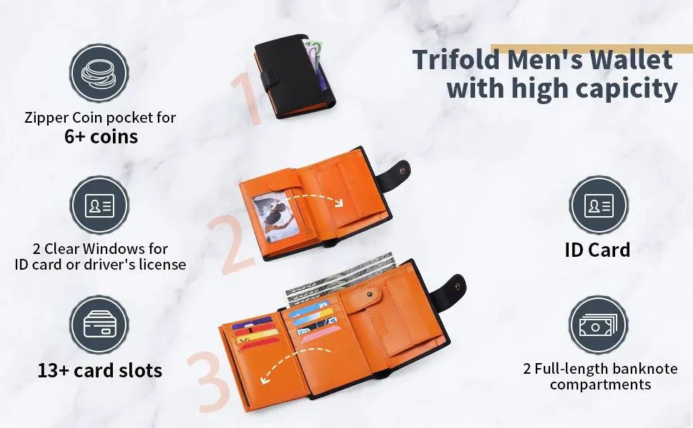 SENDEFN Luxury Smart Wallet with RFID Blocking
