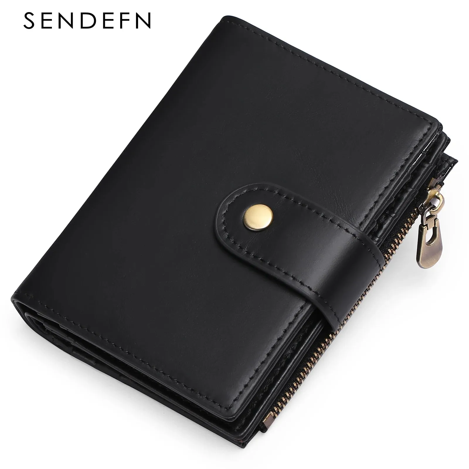 SENDEFN Vintage Smart Wallet with RFID Blocking