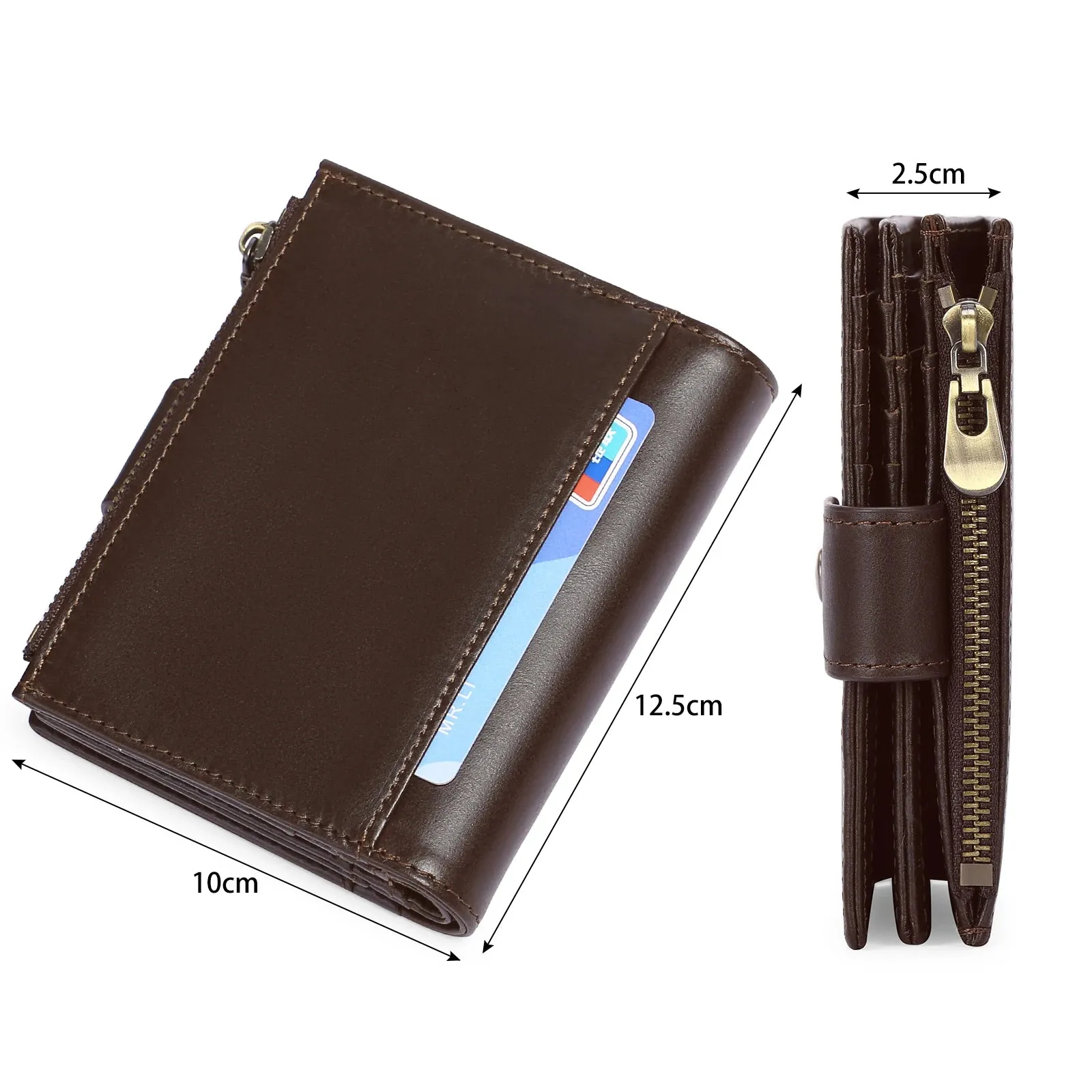 SENDEFN Vintage Smart Wallet with RFID Blocking