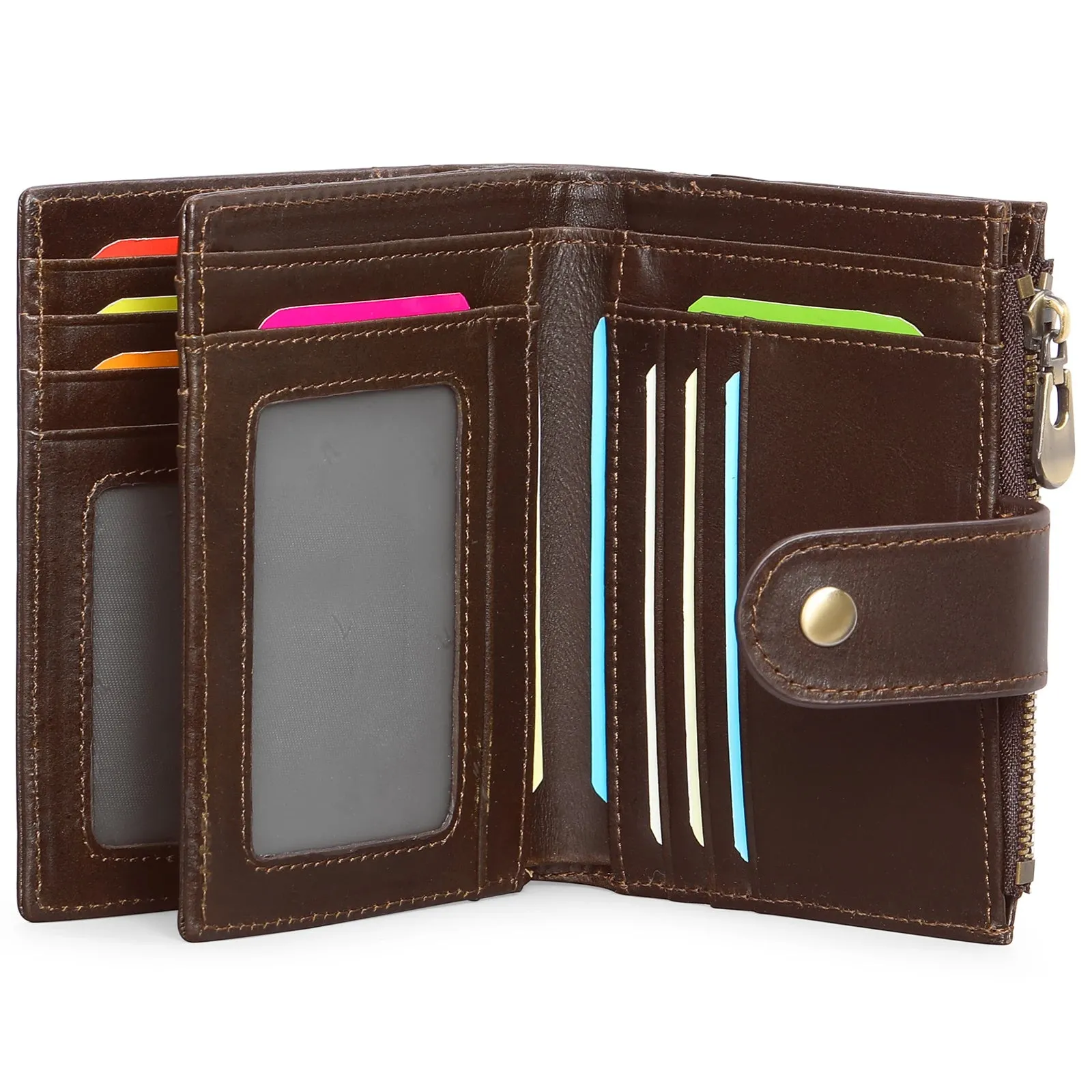 SENDEFN Vintage Smart Wallet with RFID Blocking
