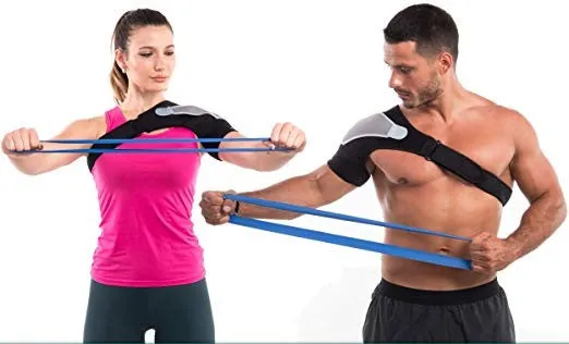 Shoulder Compression Brace Support Strap ~ With Ice/Hot Pack Holder