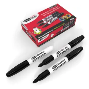 Show-me Teacher Whiteboard Markers Box 10 Black