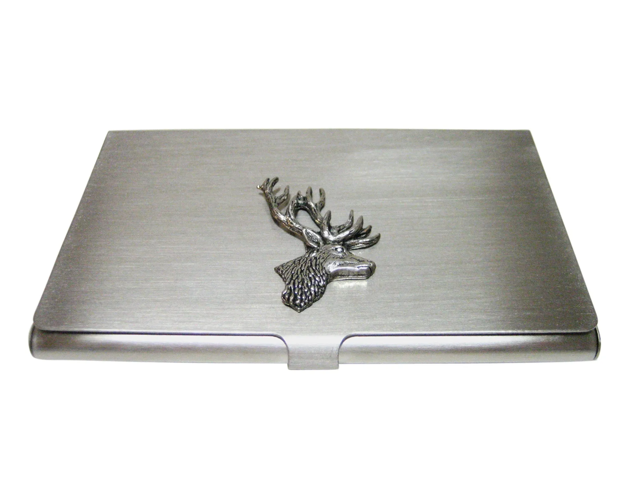 Side Facing Stag Deer Head Business Card Holder