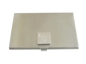 Silver Toned Etched Ostrich Bird Business Card Holder