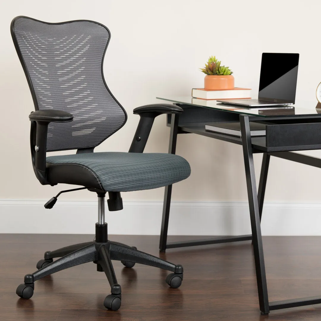 Siwar High-Back Designer Ergonomic Office Chair with Adjustable Armrests by Flash Furniture Flash Furniture Upholstery Color: Gray