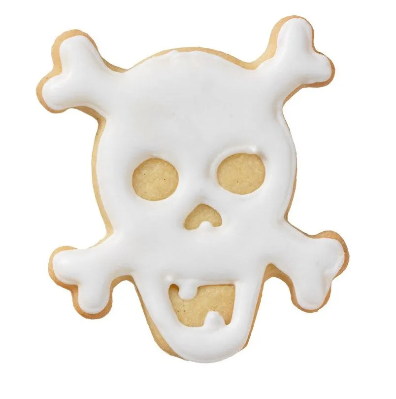 Skull and Crossbones Cookie Cutter with Embossed Detail