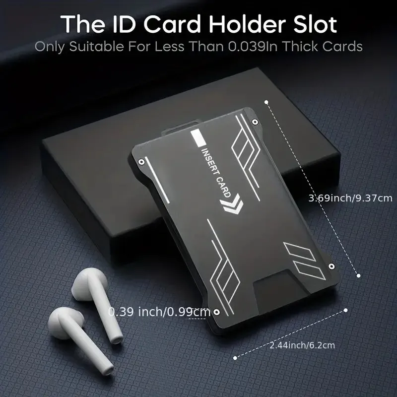 Slim RFID-Blocking Wallet: Aluminum Money Clip, ID Window, 15-Card Capacity