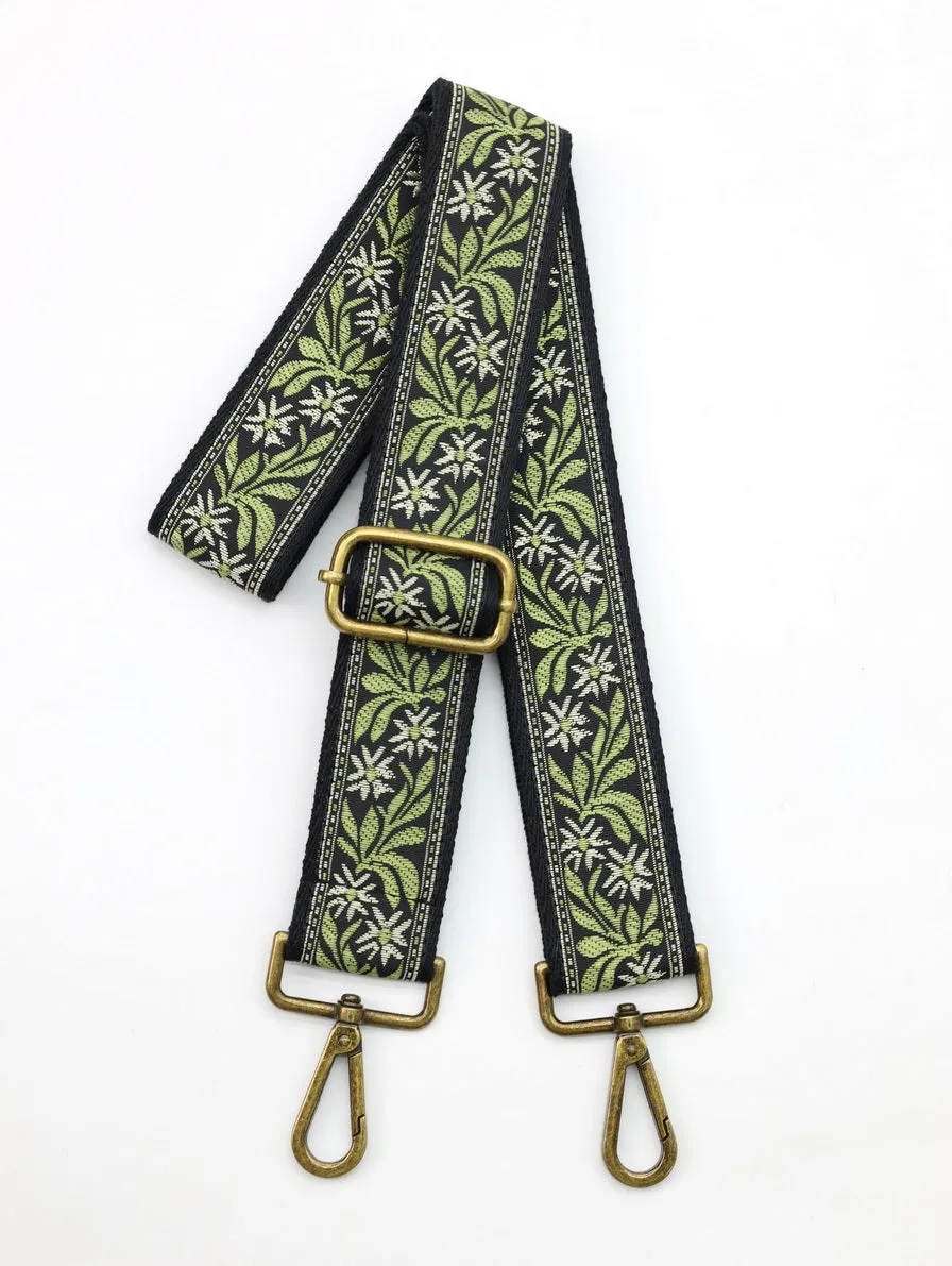 Small Floral Embroidery 1.5"Bag Strap