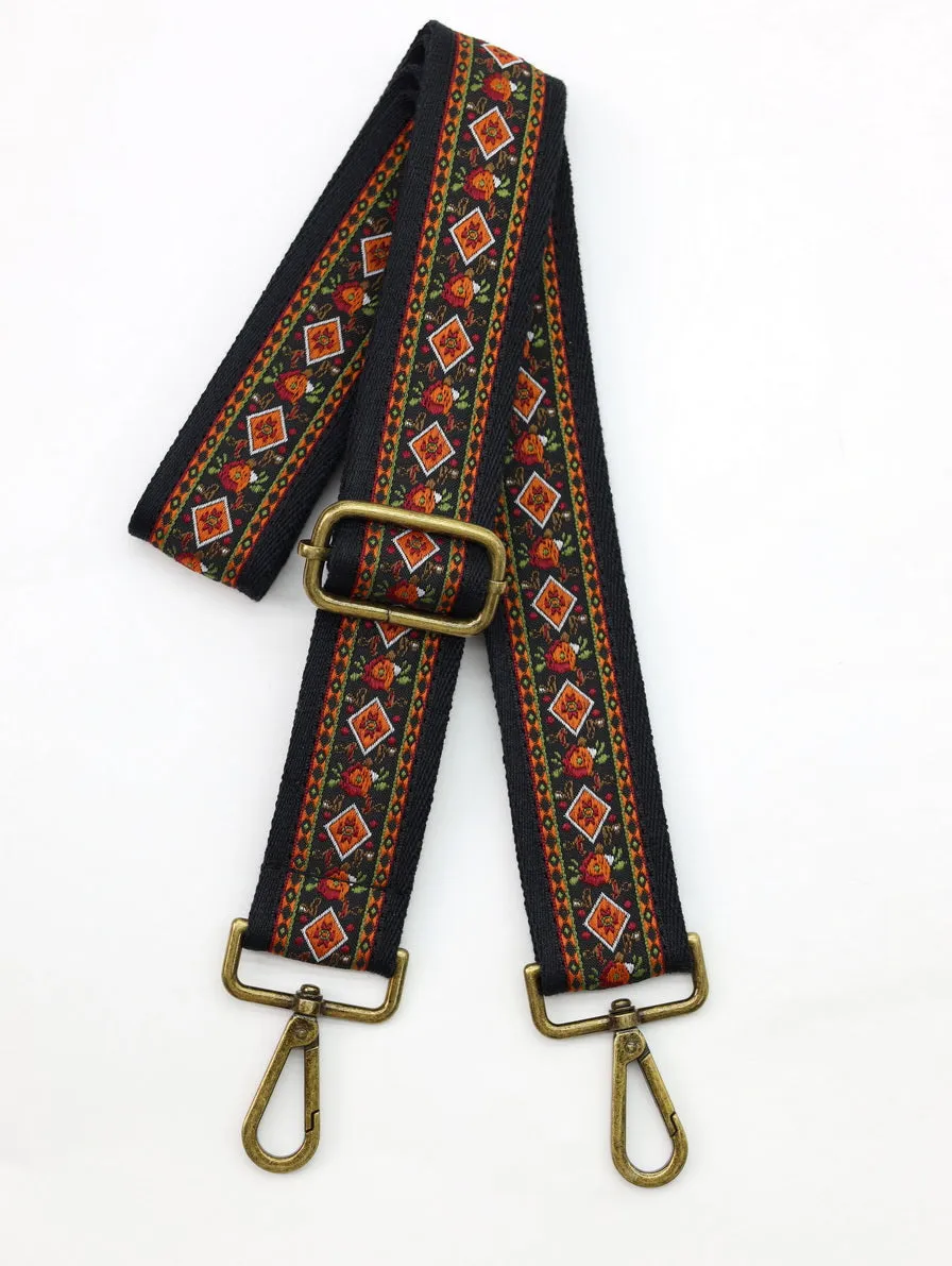 Small Floral Embroidery 1.5"Bag Strap