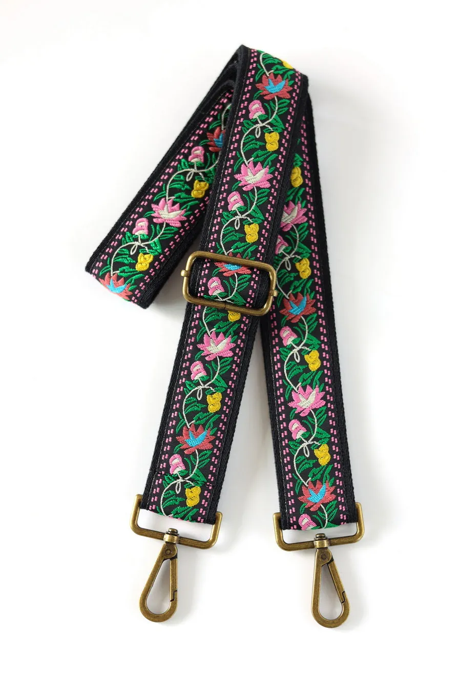 Small Floral Embroidery 1.5"Bag Strap