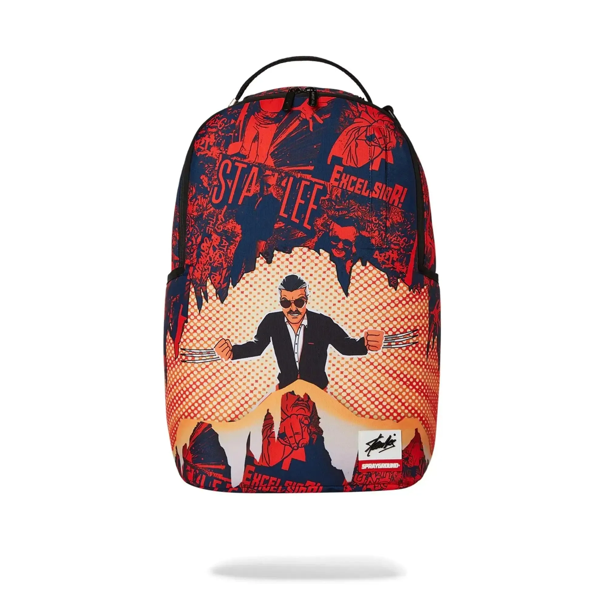 SprayGround Men Stan Lee Backpack BTS-25(Red Navy)