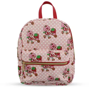 Strawberry Shortcake Mini PU Leather Backpack Purse with Adjustable Straps 10 In