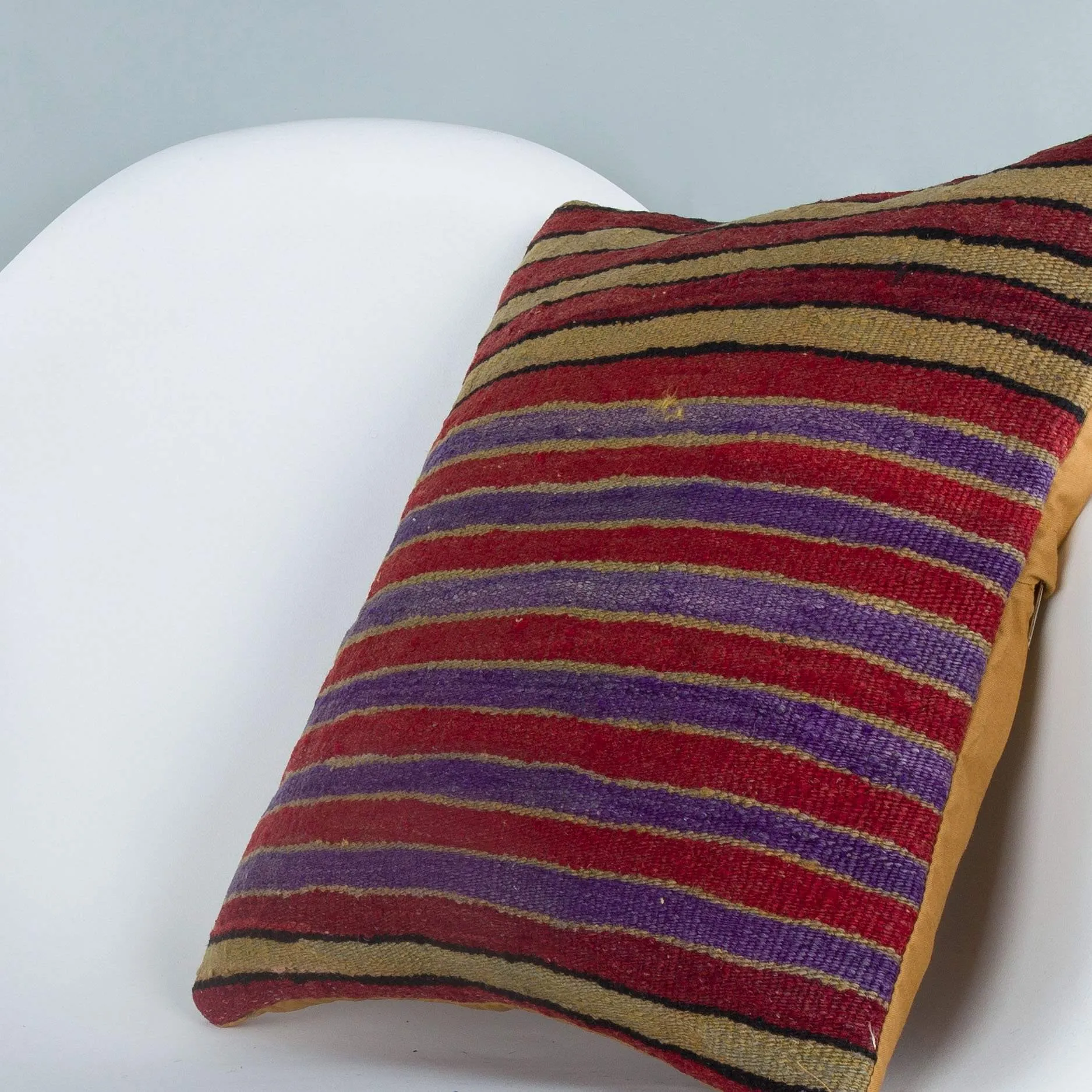 Striped Multiple Color Kilim Pillow Cover 16x16 6813