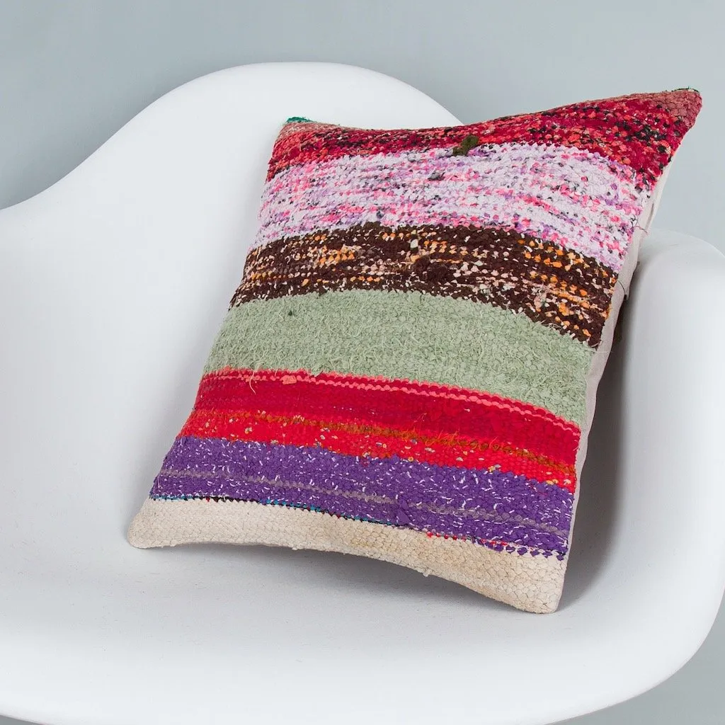 Striped Multiple Color Kilim Pillow Cover 16x16 7510