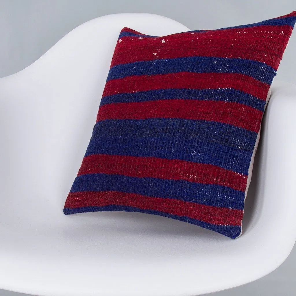 Striped Multiple Color Kilim Pillow Cover 16x16 7546