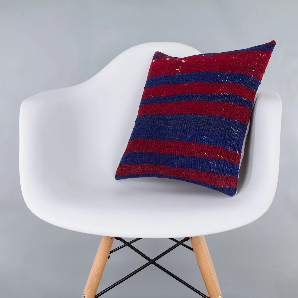 Striped Multiple Color Kilim Pillow Cover 16x16 7546