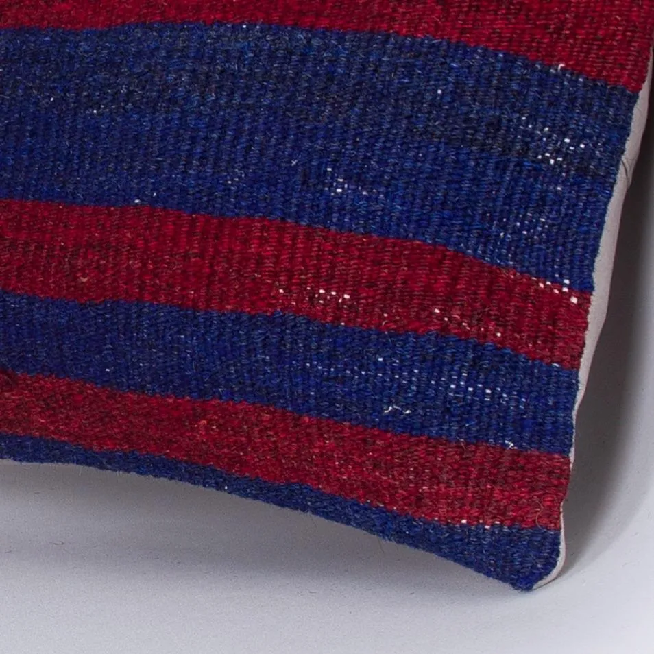 Striped Multiple Color Kilim Pillow Cover 16x16 7546