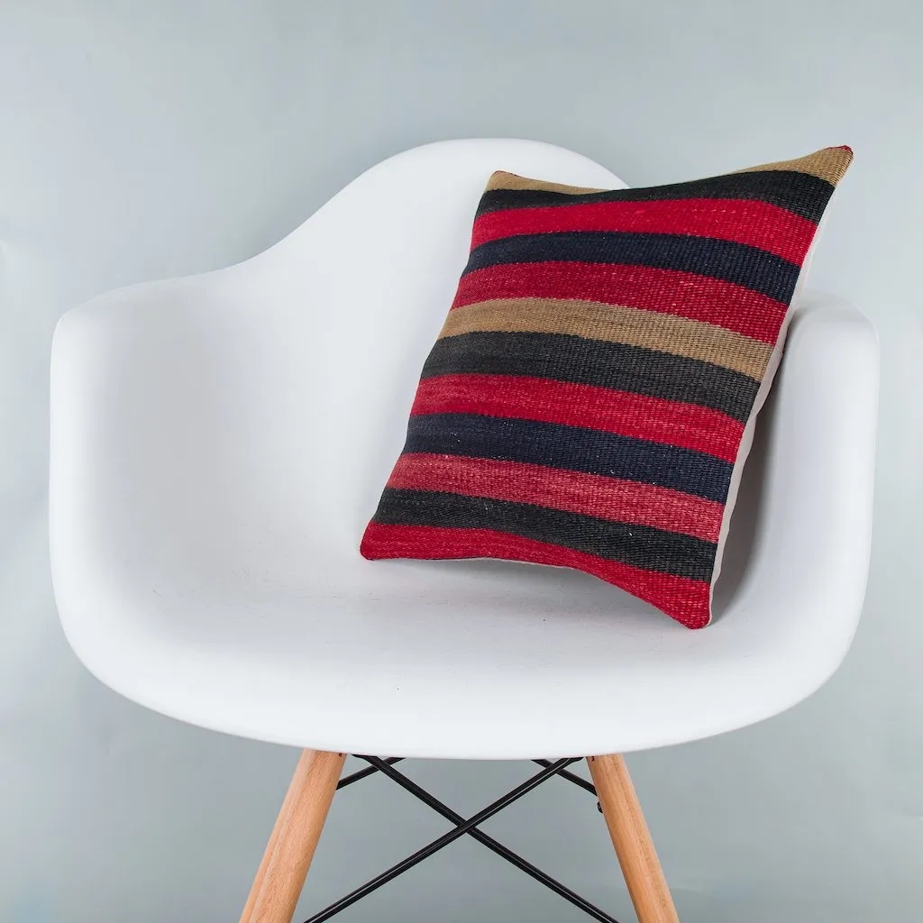 Striped Multiple Color Kilim Pillow Cover 16x16 7671
