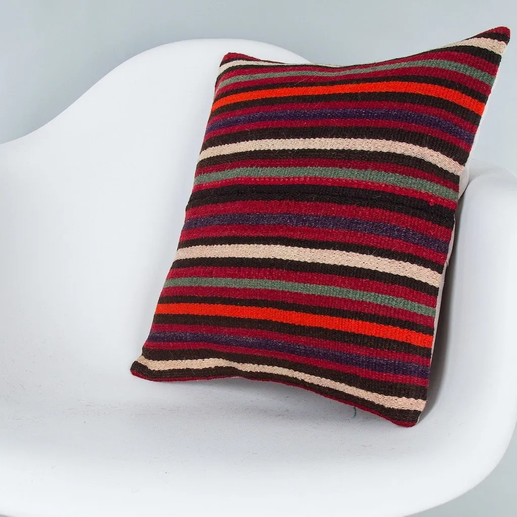 Striped Multiple Color Kilim Pillow Cover 16x16 8137