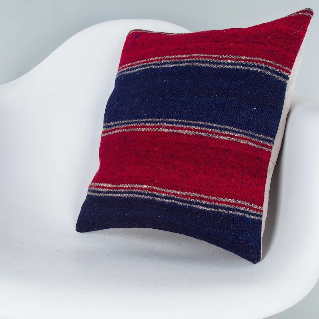 Striped Multiple Color Kilim Pillow Cover 16x16 8414
