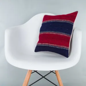 Striped Multiple Color Kilim Pillow Cover 16x16 8414