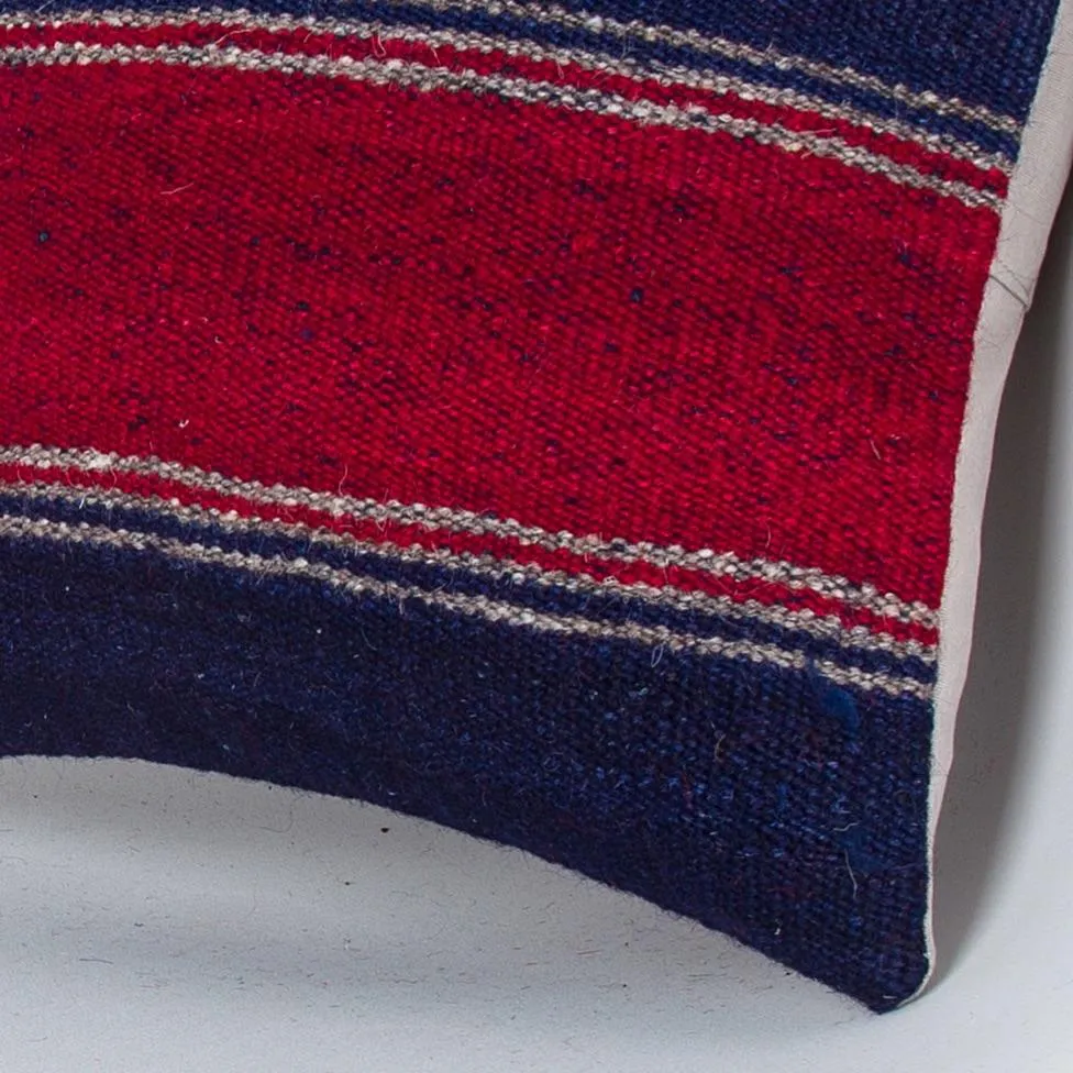 Striped Multiple Color Kilim Pillow Cover 16x16 8414