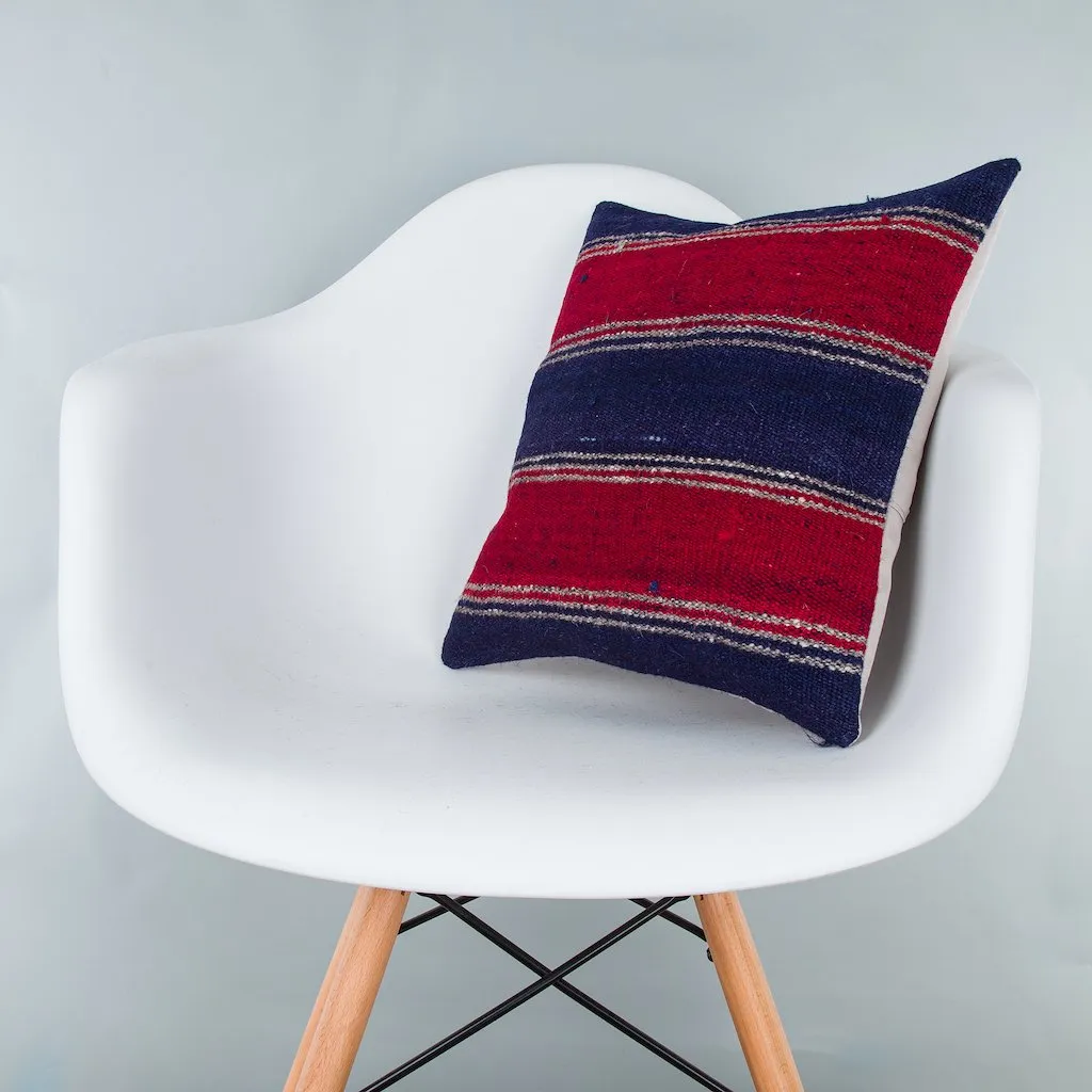 Striped Multiple Color Kilim Pillow Cover 16x16 8415